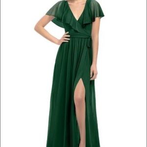 Floor length bridesmaid dress